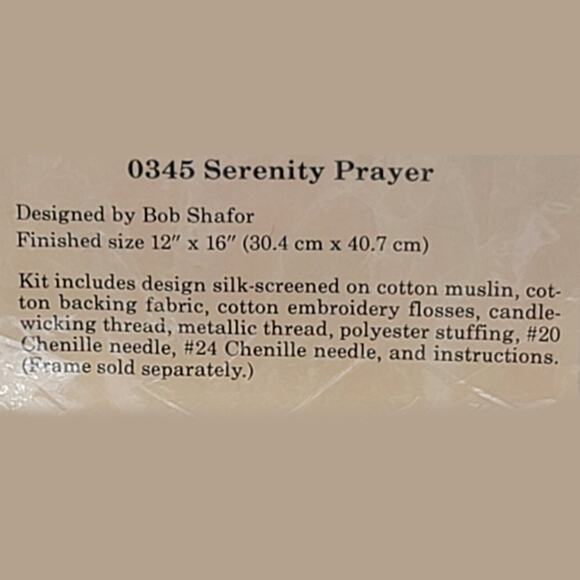 Vintage The Creative Circle Life Is Fragile/Serenity Prayer Needlework Kit - Picture 5 of 9